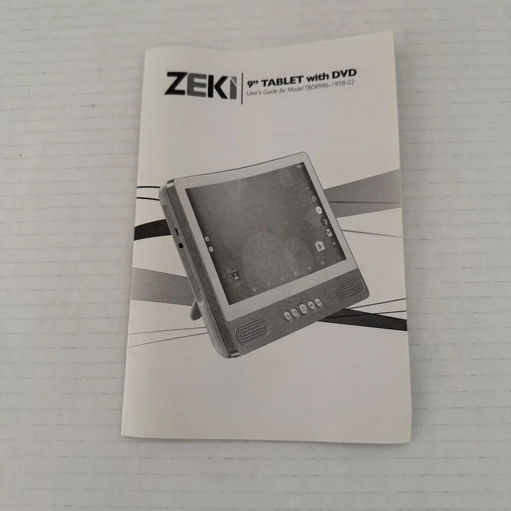 NEW Zeki 9” Smart Tablet + DVD Player Combo w/ Bonus Set of 2 Headphones